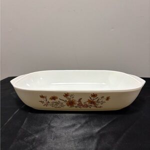 Pyrex White Baking Dish with Floral Design